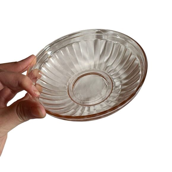 Hazel Atlas PINK Glass Mixing Bowl Vintage - Picture 2 of 6